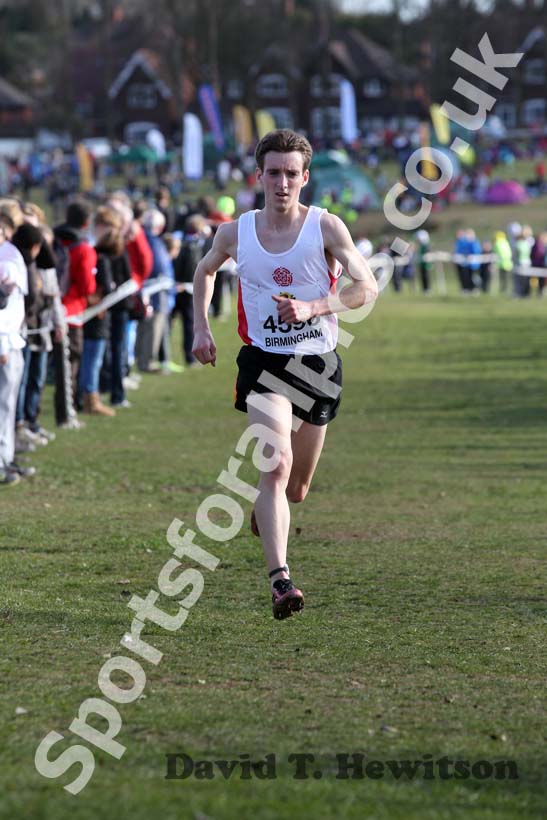 Keith Gerrard (Lancashire) on his way to victory in the Senior Mens race, McCain Inter Counties Cross Country, Cofton Park, Birmingham.
